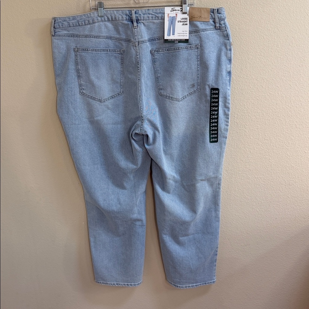 Size 24W Seven7 Loose Straight Jean - Picture 4 of 7